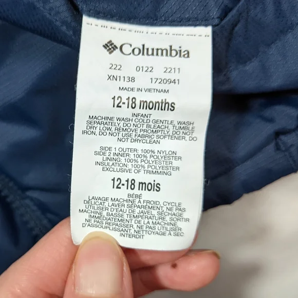 Columbia Baby Boys Reversible Insulated Jacket Size 12-18 Months - Picture 11 of 12